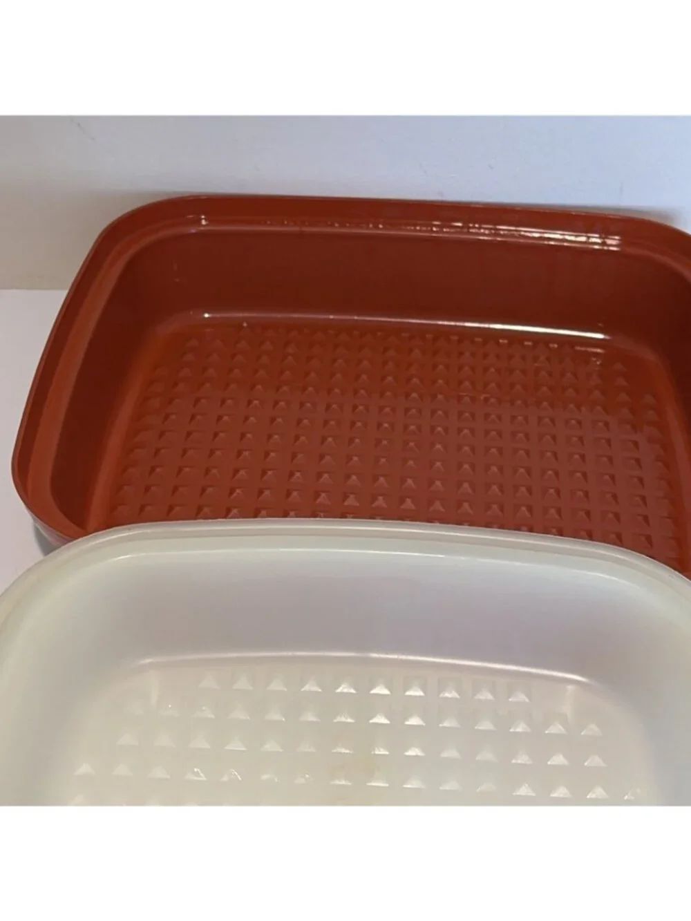 Vintage Tupperware Large Season Serve Marinade Container 1294-7 Paprika with Lid
